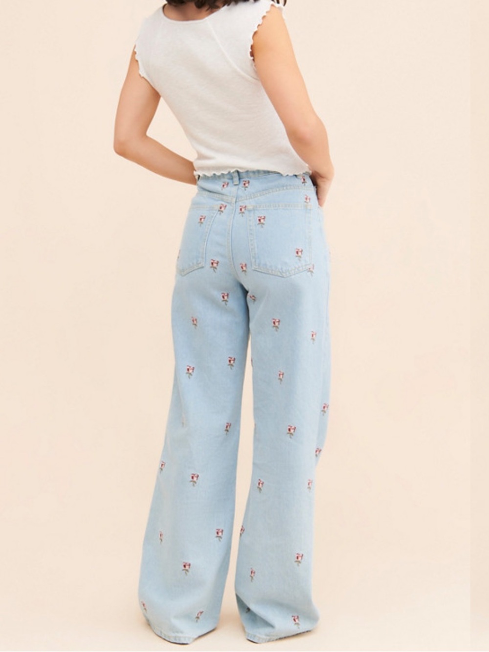Farm Rio Rose Embroidery Jeans - Picture 3 of 11